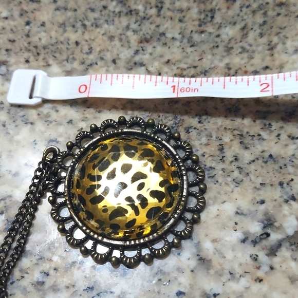 Women's Leopard Antique Gold Vintage Necklace Pendent Chain Necklace - Picture 7 of 10